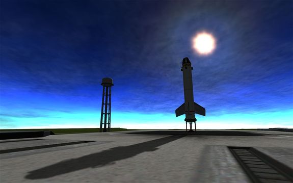 sun is up and 30 minutes remaining until launch. Here is a shot from the 'pad before workers cleared the area