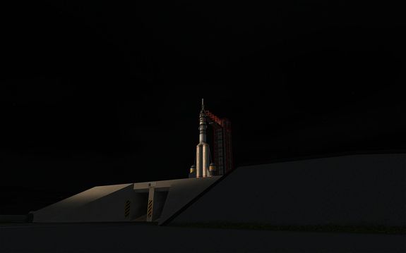 rocket is rolled out and getting hooked up to the launch tower to begin receiving resources