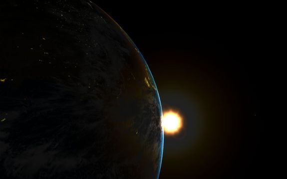 here's our favorite shot: sunrise from 378km